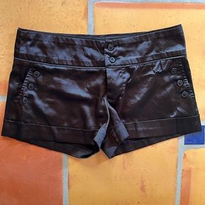 Arden B satin black shorts